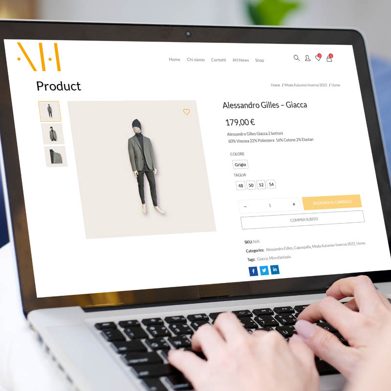 Realizzazione shop online per il negozio AH Concept Store