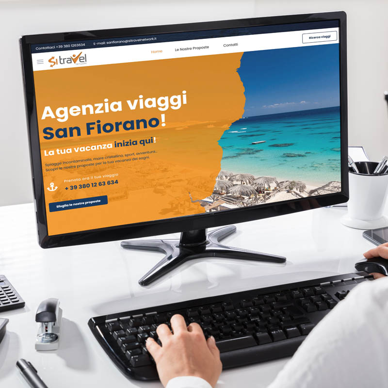 Sito internet per l'agenzia viaggi Si Travel di San Fiorano